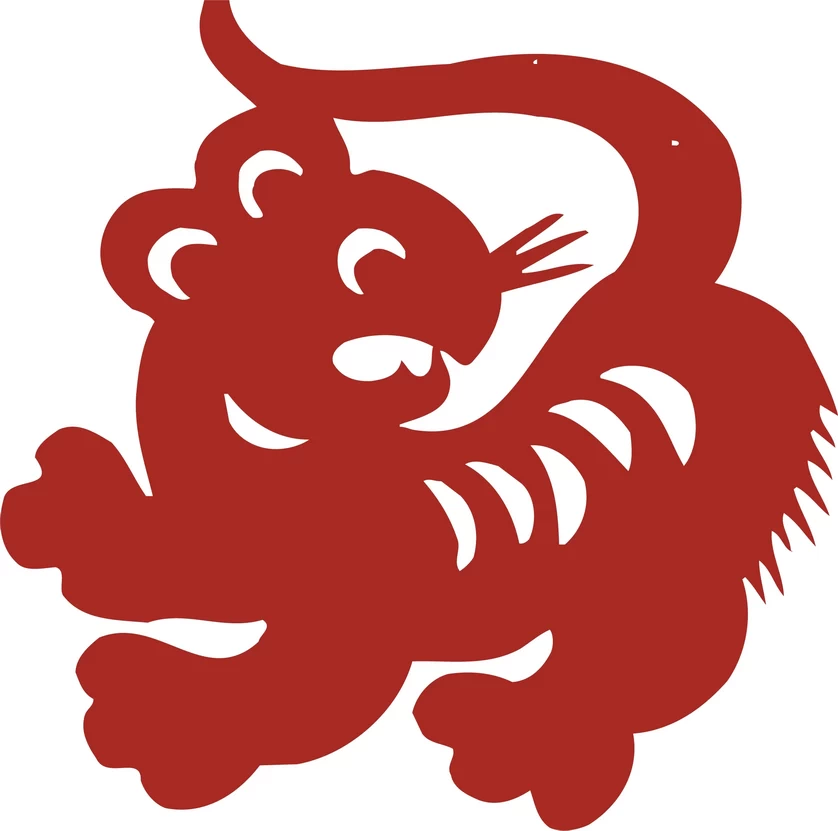 中国风中式传统喜庆民俗人物动物窗花剪纸插画边框AI矢量PNG素材【327】